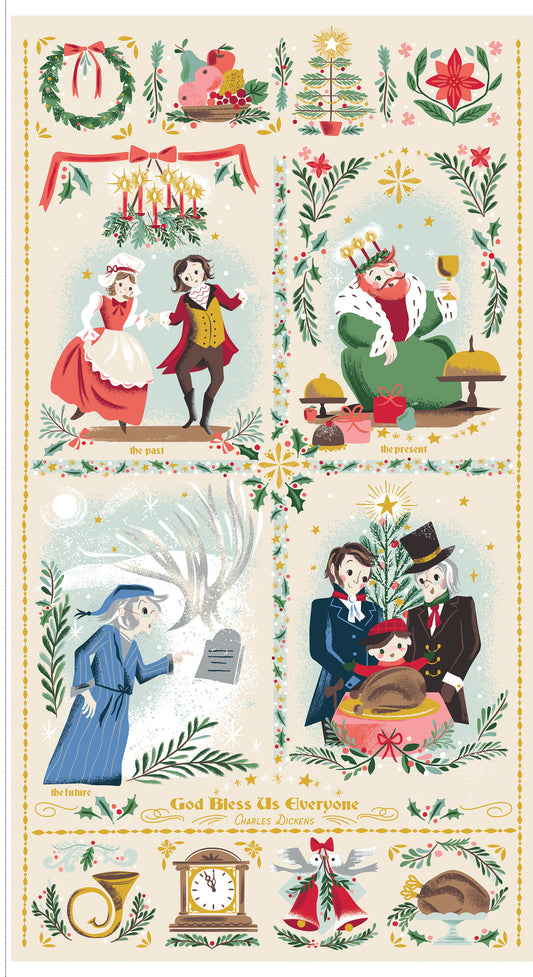 Carol - A Dicken's Christmas Panel Sparkle - Jill Howarth - SP19058-PANEL (Preorder)