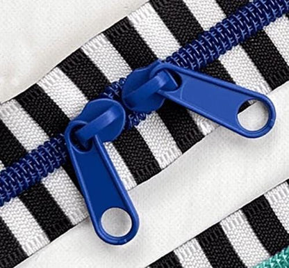 Stitch Supply Co - Black and White 30" Zipper - Blue - SSCZ03