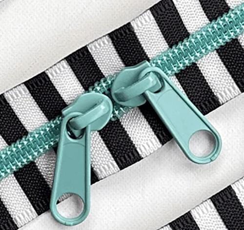 Stitch Supply Co - Black and White 30" Zipper - Caribbean - SSCZ04