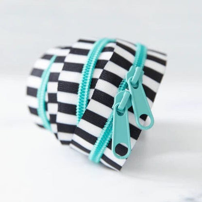 Stitch Supply Co - Black and White 30" Zipper - Caribbean - SSCZ04
