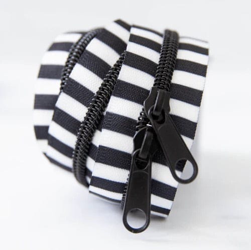 Stitch Supply Co - Black and White 30" Zipper - Black - SSCZ05