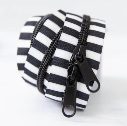 Stitch Supply Co - Black and White 30" Zipper - Black - SSCZ05