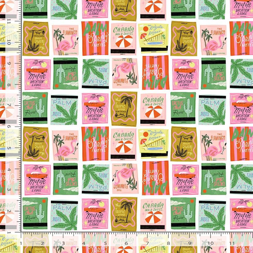 Let's Get Lit! quilting fabric, part of the Paradise Royale fabric collection by Faye Guanipa (SKU: STELLA-DFG3398 MULTI)