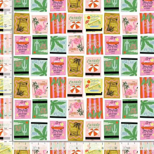 Let's Get Lit! quilting fabric, part of the Paradise Royale fabric collection by Faye Guanipa (SKU: STELLA-DFG3398 MULTI)