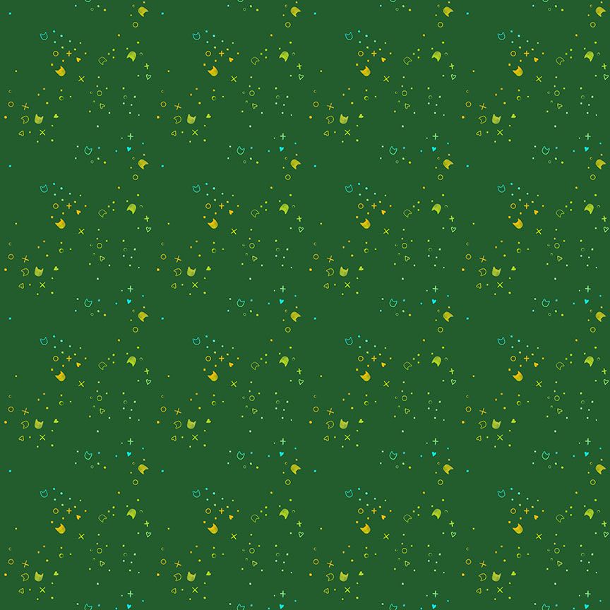 Cotton quilting fabric pattern called 'Blender in Catnip'. Part of the 'Kitty Litter' fabric collection. Designed by Dear Stella for fabric company Dear Stella. SKU: STELLA-DPJ3000 CATNIP. 44-45 inch width.