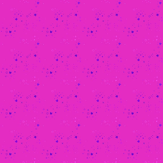 Cotton quilting fabric pattern called 'Blender in Pinkie Pie'. Part of the 'Kitty Litter' fabric collection. Designed by Dear Stella for fabric company Dear Stella. SKU: STELLA-DPJ3000 PINKIE PIE. 44-45 inch width.