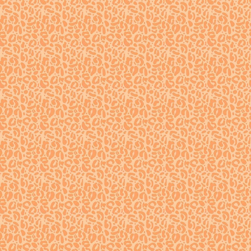 A closeup shot of the quilting fabric pattern called Wild, designed by Pammie Jame for Dear Stella, in the apricot colorway. The SKU is STELLA-DPJ3031 APRICOT.