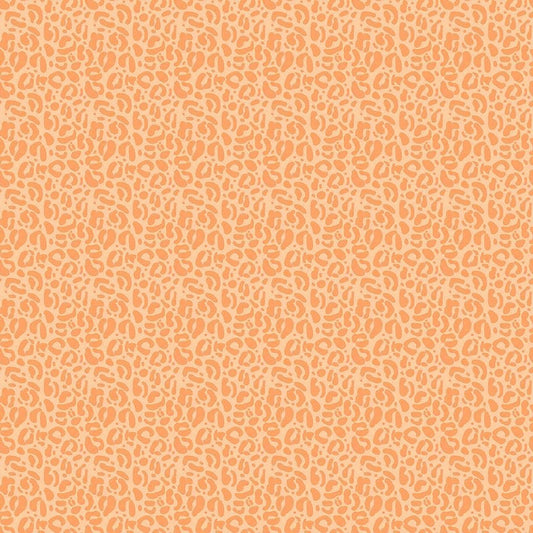 A closeup shot of the quilting fabric pattern called Wild, designed by Pammie Jame for Dear Stella, in the apricot colorway. The SKU is STELLA-DPJ3031 APRICOT.