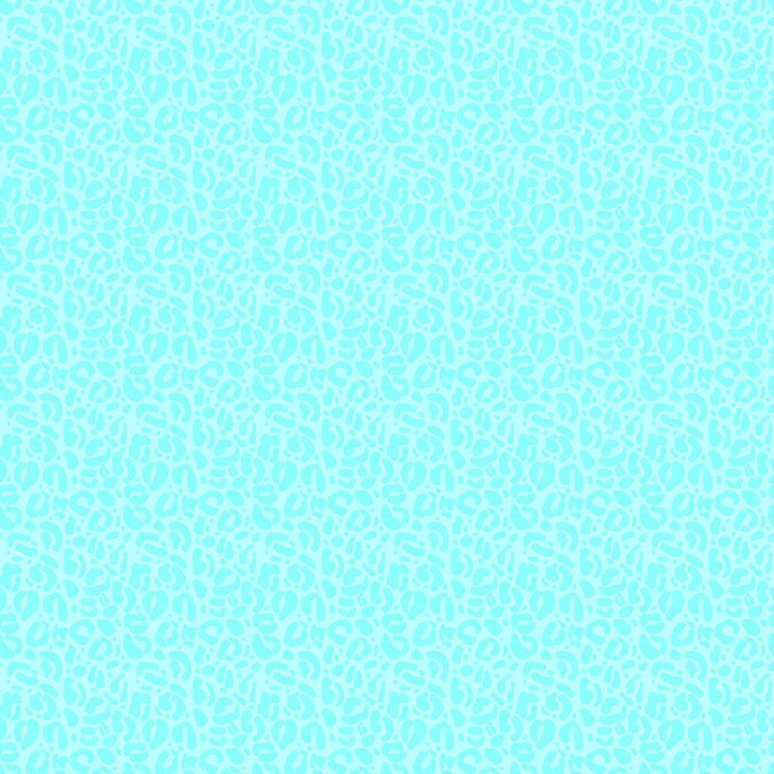 A closeup shot of the quilting fabric pattern called Wild, designed by Pammie Jane for Dear Stella, in the aqua colorway. The SKU is STELLA-DPJ3031 AQUA.
