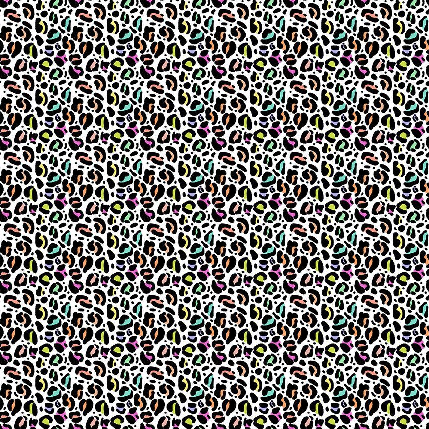 A closeup of the quilting fabric pattern called Wild, designed by Pammie Jane for Dear Stella, in the iridian colorway. The SKU is STELLA-DPJ3031 IRIDIAN.