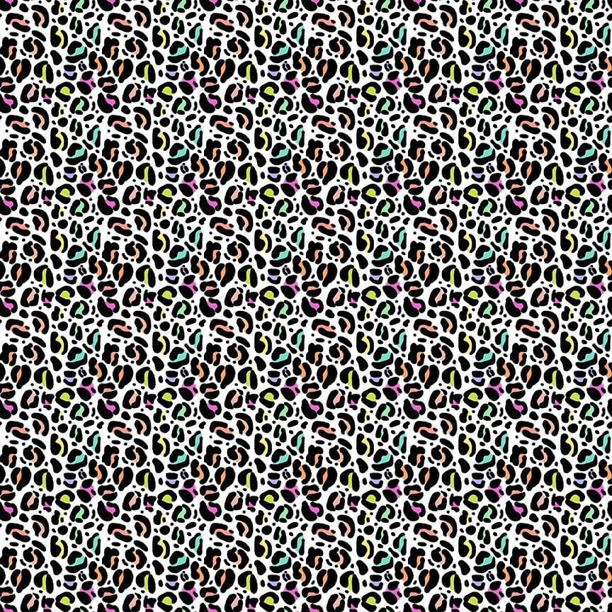 A closeup of the quilting fabric pattern called Wild, designed by Pammie Jane for Dear Stella, in the iridian colorway. The SKU is STELLA-DPJ3031 IRIDIAN.