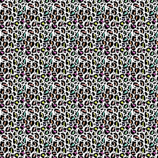 A closeup of the quilting fabric pattern called Wild, designed by Pammie Jane for Dear Stella, in the iridian colorway. The SKU is STELLA-DPJ3031 IRIDIAN.