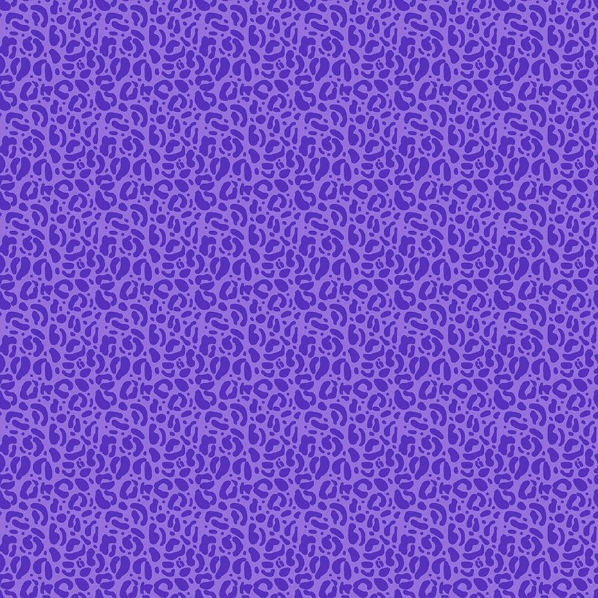 A closeup shot of the quilting fabric pattern called Wild, designed by Pammie Jane for Dear Stella, in the iris colorway. The SKU is STELLA-DPJ3031 IRIS.