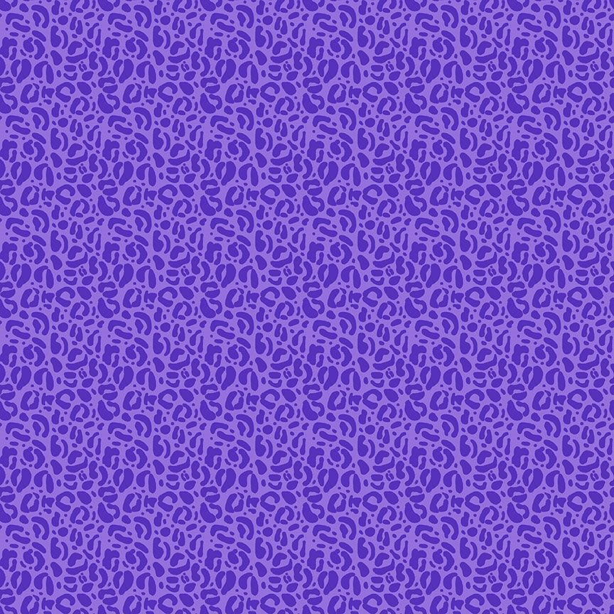 A closeup shot of the quilting fabric pattern called Wild, designed by Pammie Jane for Dear Stella, in the iris colorway. The SKU is STELLA-DPJ3031 IRIS.