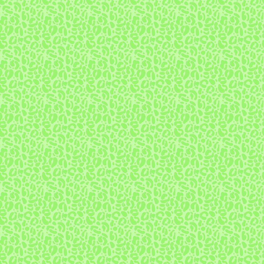A closeup shot of the quilting fabric pattern called Wild, designed by Pammie Jane for Dear Stella, in the kiwi colorway. The SKU is STELLA-DPJ3031 KIWI.