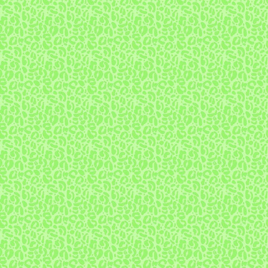 A closeup shot of the quilting fabric pattern called Wild, designed by Pammie Jane for Dear Stella, in the kiwi colorway. The SKU is STELLA-DPJ3031 KIWI.