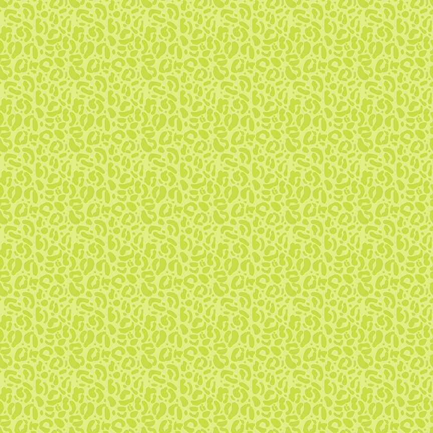 A closeup shot of the quilting fabric pattern called Wild, designed by Pammie Jane for Dear Stella, in the limeade colorway. The SKU is STELLA-DPJ3031 LIMEADE.