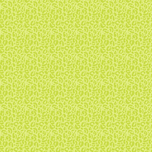 A closeup shot of the quilting fabric pattern called Wild, designed by Pammie Jane for Dear Stella, in the limeade colorway. The SKU is STELLA-DPJ3031 LIMEADE.