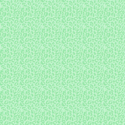 A closeup shot of the quilting fabric pattern called Wild, designed by Pammie Jane for Dear Stella, in the minty colorway. The SKU is STELLA-DPJ3031 MINTY.