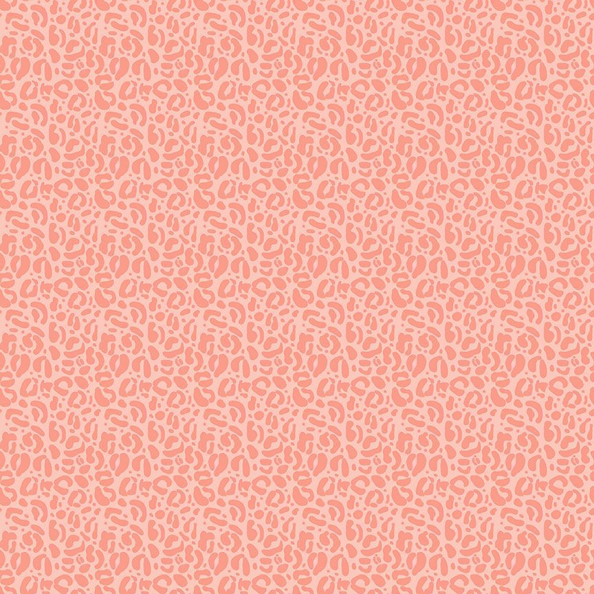 A closeup shot of the quilting fabric pattern called Wild, designed by Pammie Jane for Dear Stella, in the peachfuzz colorway. The SKU is STELLA-DPJ3031 PEACHFUZZ.