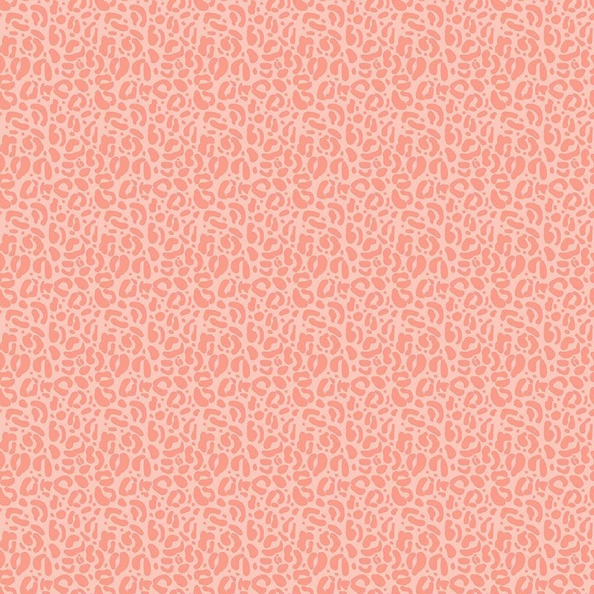 A closeup shot of the quilting fabric pattern called Wild, designed by Pammie Jane for Dear Stella, in the peachfuzz colorway. The SKU is STELLA-DPJ3031 PEACHFUZZ.