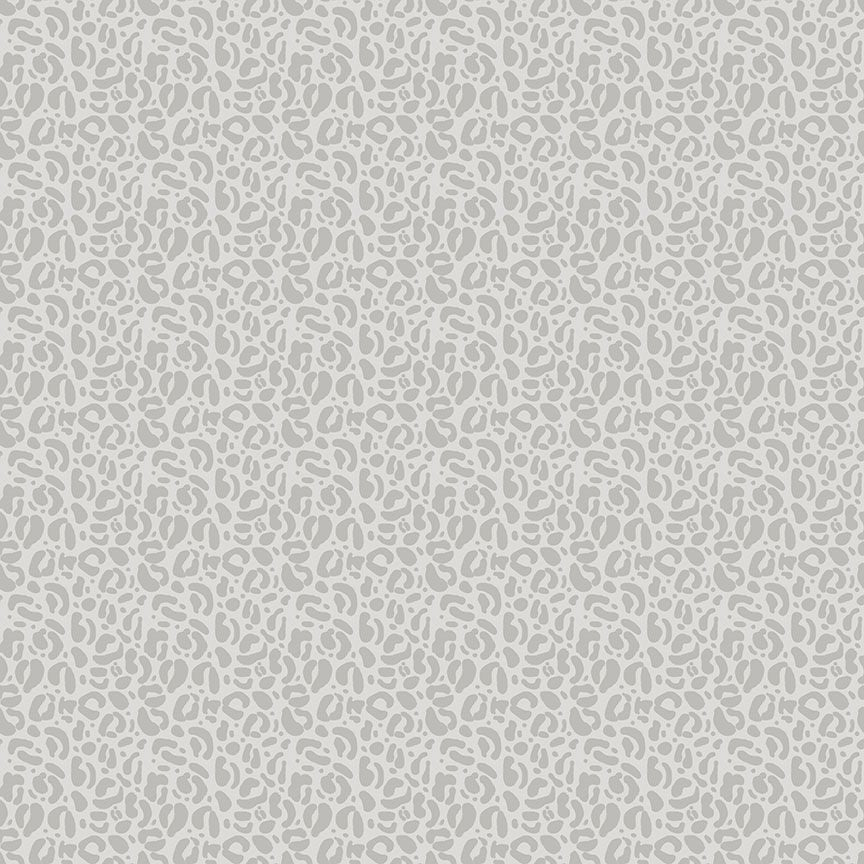 A closeup shot of the quilting fabric pattern called Wild, designed by Pammie Jane for Dear Stella, in the silver colorway. The SKU is STELLA-DPJ3031 SILVER.