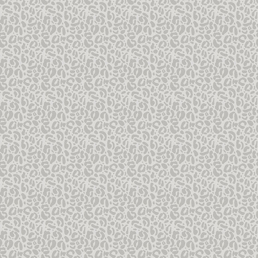 A closeup shot of the quilting fabric pattern called Wild, designed by Pammie Jane for Dear Stella, in the silver colorway. The SKU is STELLA-DPJ3031 SILVER.