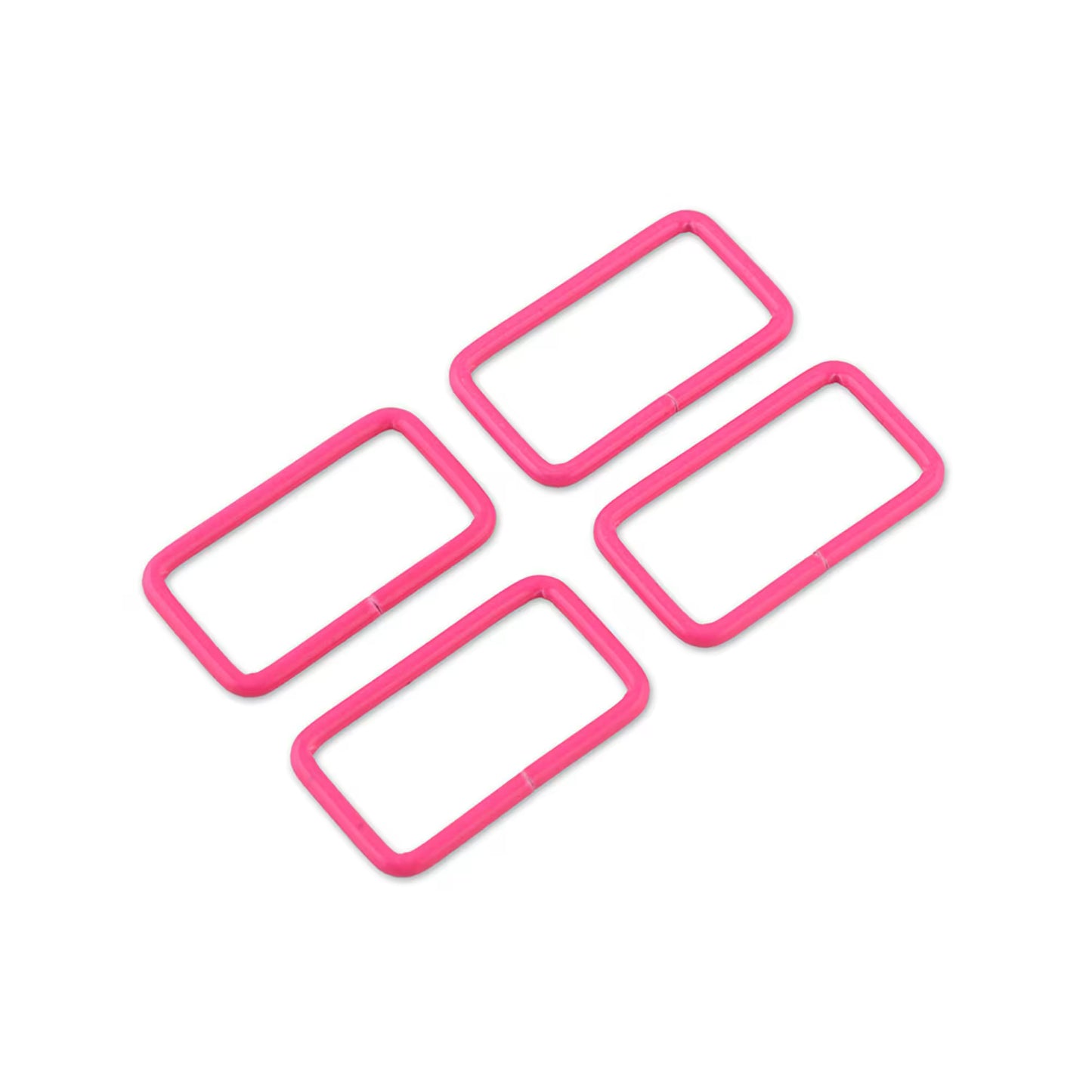 Tula Pink Neon Pink 1½" Rectangle Rings x 4 by Sallie Tomato notions product photo SKU STS102NPT