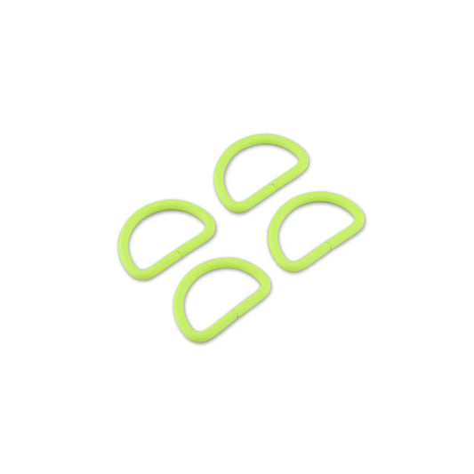 Tula Pink Neon Yellow 1" D-Rings x 4 by Sallie Tomato notions product photo SKU STS107NY