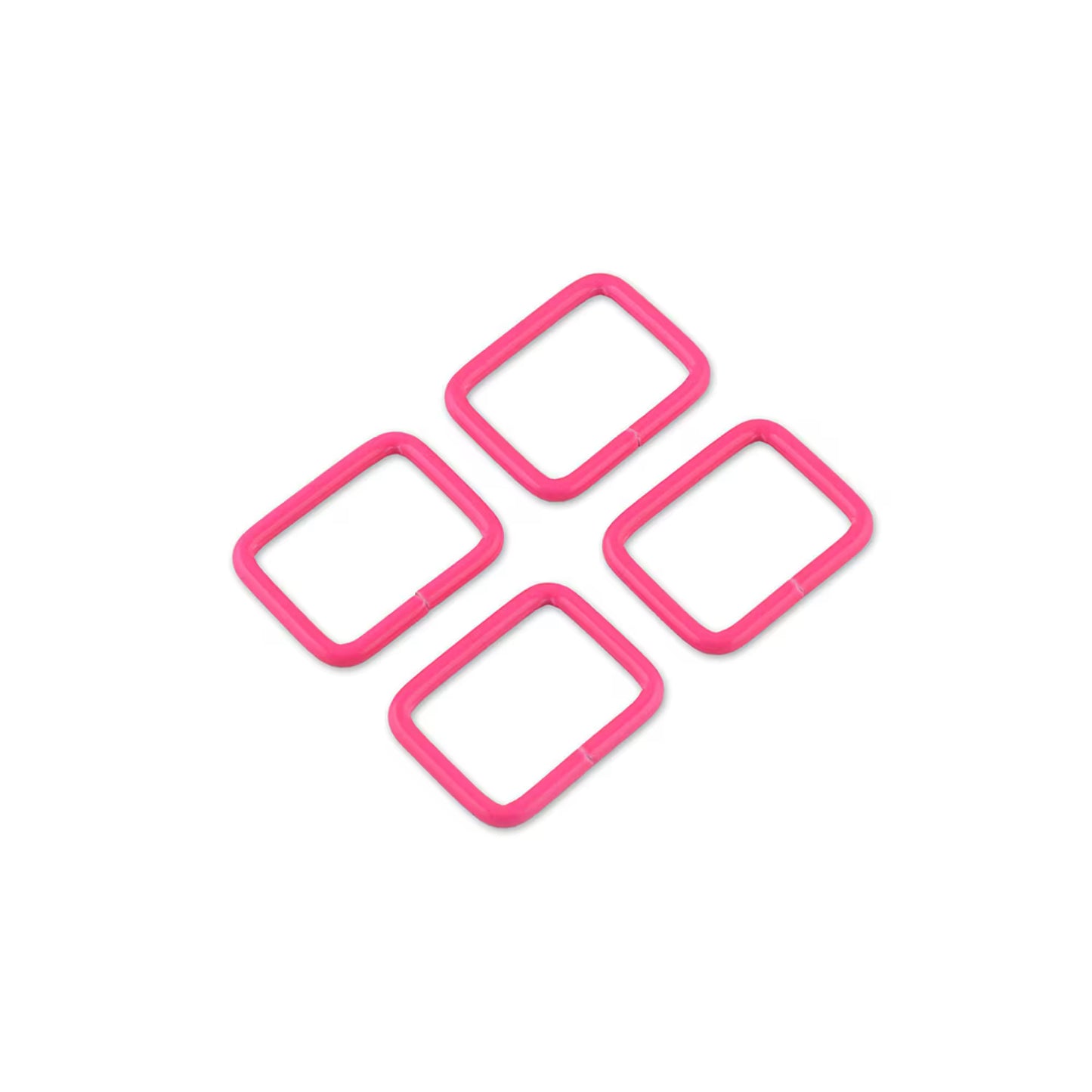 Tula Pink Neon Pink 1" Rectangle Rings x 4 by Sallie Tomato notions product photo SKU STS111NP