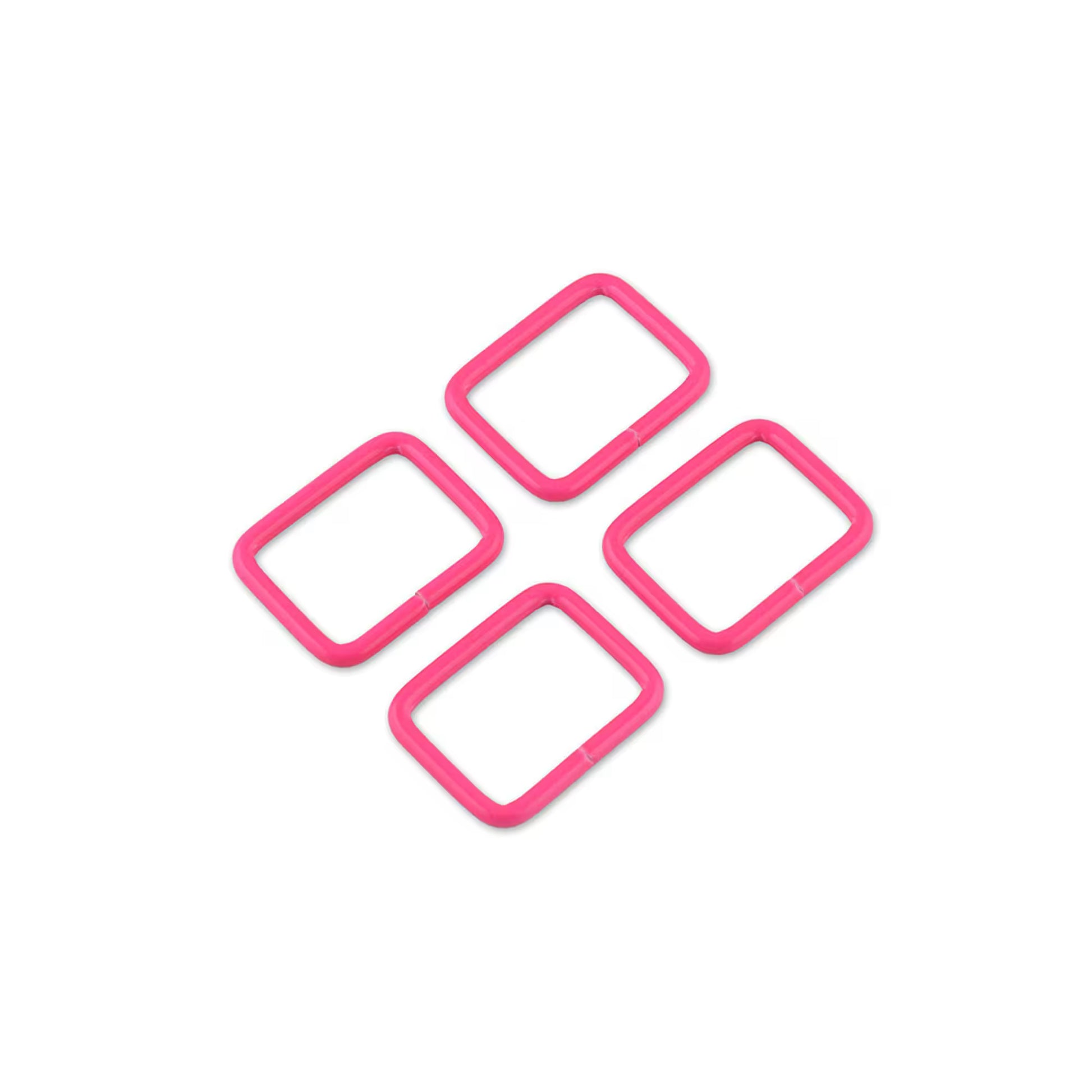 Tula Pink Neon Pink 1" Rectangle Rings x 4 by Sallie Tomato notions product photo SKU STS111NP