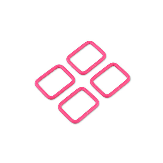 Tula Pink Neon Pink 1" Rectangle Rings x 4 by Sallie Tomato notions product photo SKU STS111NP