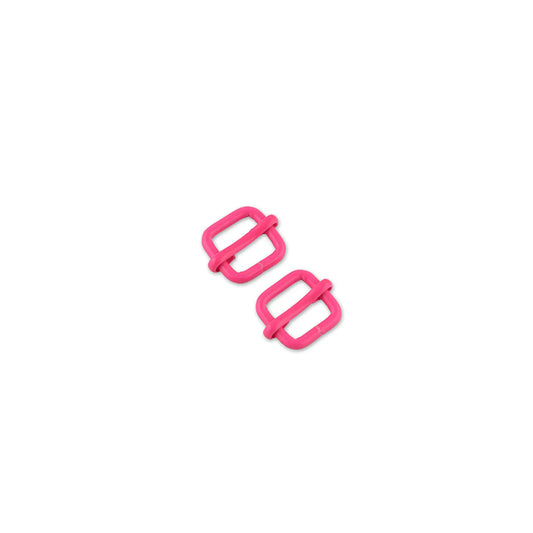 Tula Pink Neon Pink ½" Slider Buckles x 2 by Sallie Tomato notions product photo SKU STS123NP