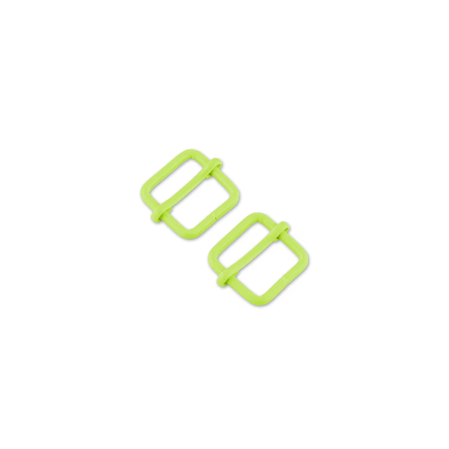 Tula Pink Neon Yellow ¾" Slider Buckles x 2 by Sallie Tomato notions product photo SKU STS124NY