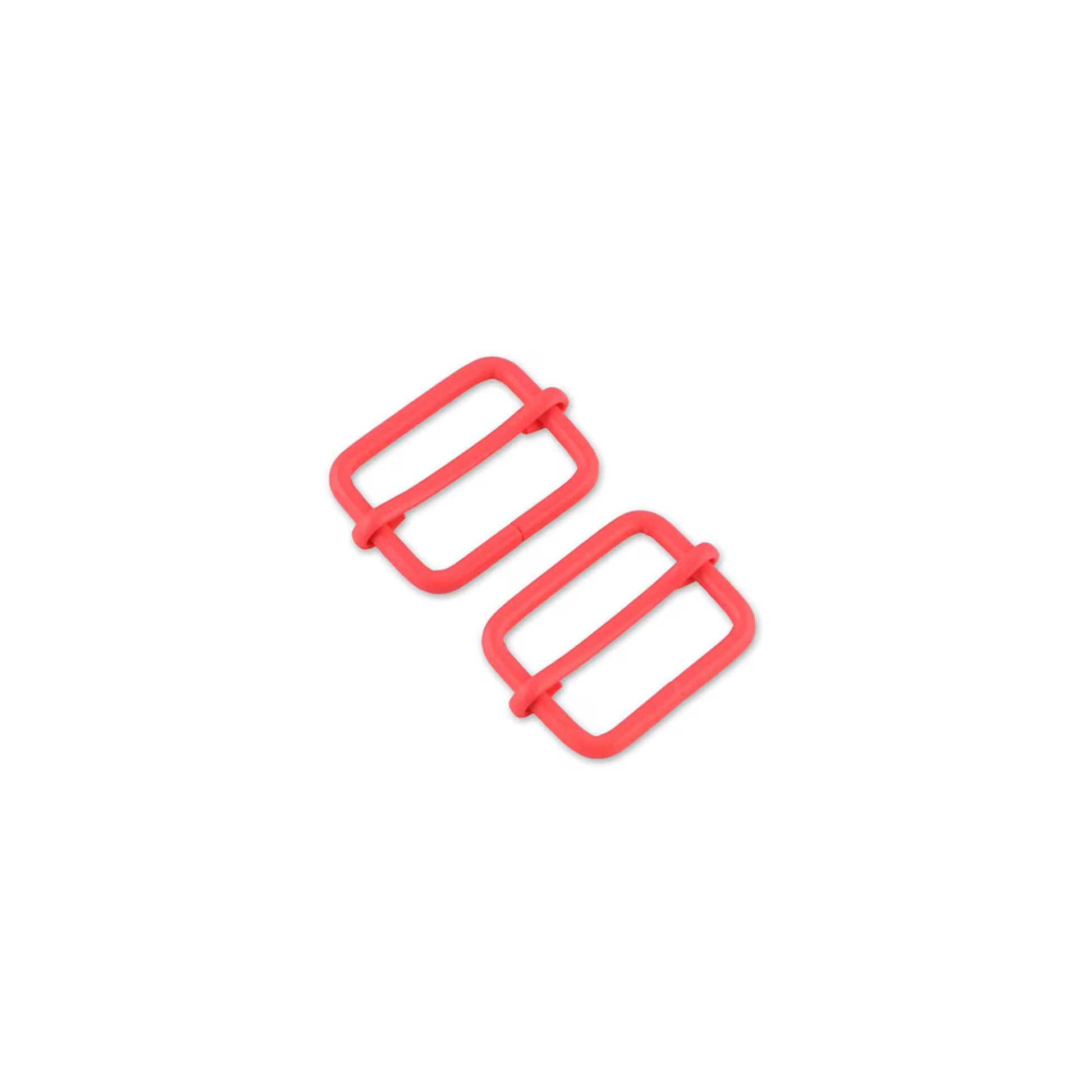 Tula Pink Neon Coral 1" Slider Buckles x 2 by Sallie Tomato notions product photo SKU STS125NCT