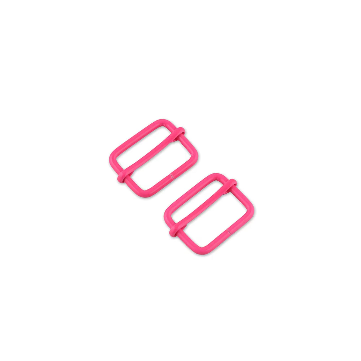 Tula Pink Neon Pink 1" Slider Buckles x 2 by Sallie Tomato notions product photo SKU STS125NPT