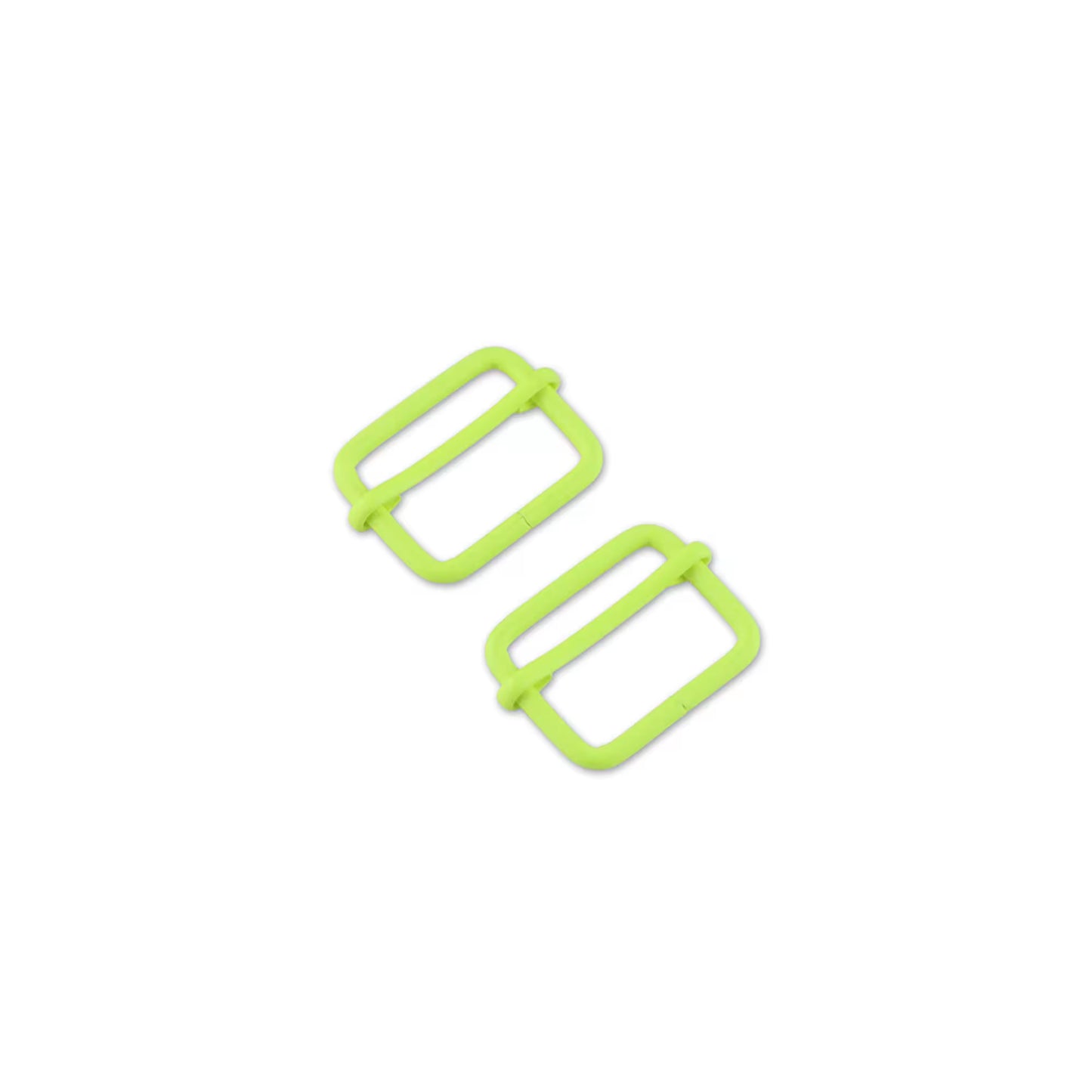 Tula Pink Neon Yellow 1" Slider Buckles x 2 by Sallie Tomato notions product photo SKU STS125NYT