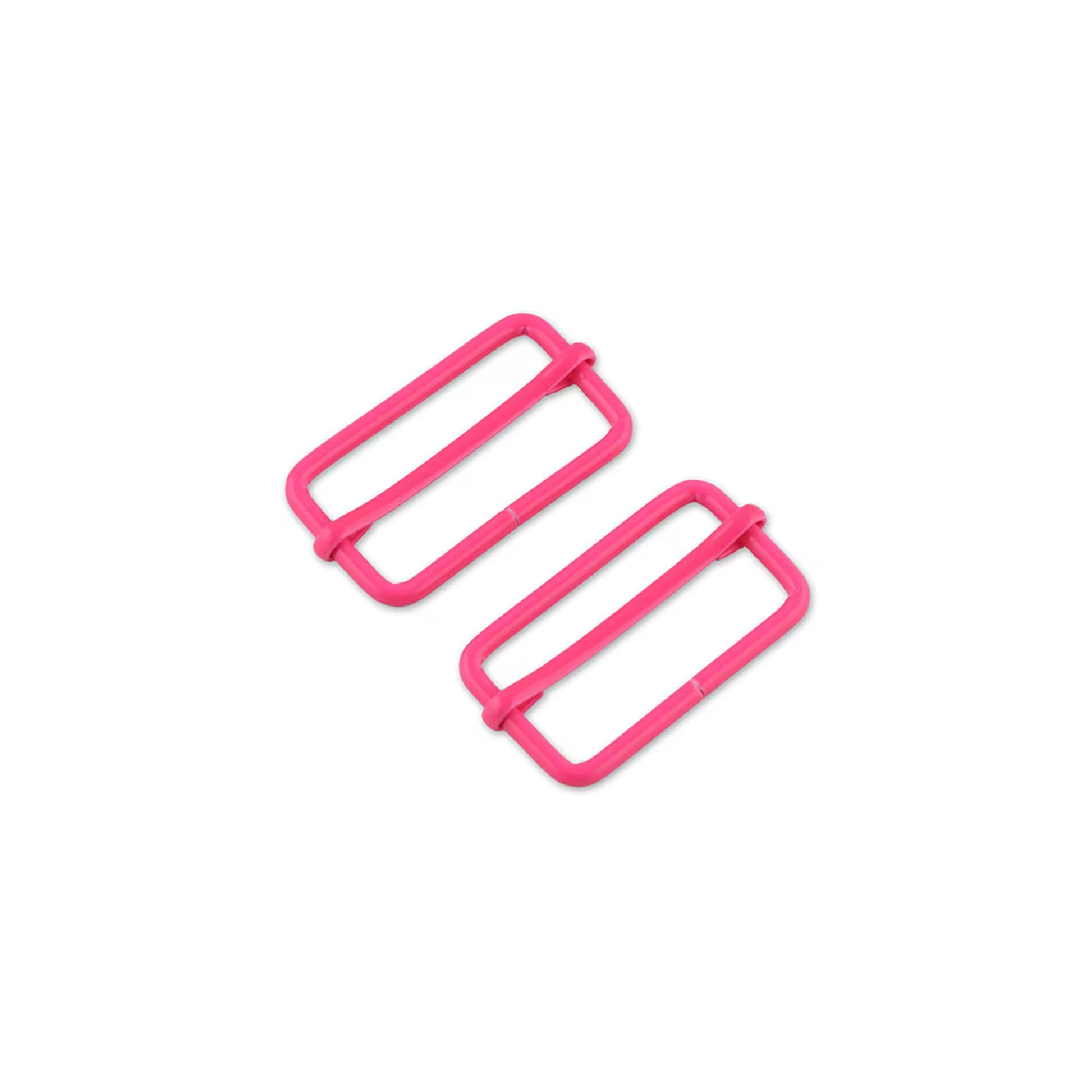 Tula Pink Neon Pink 1½" Slider Buckles x 2 by Sallie Tomato notions product photo SKU STS127NPT