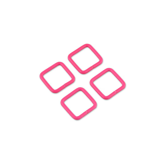 Tula Pink Neon Pink ¾" Rectangle Rings x 4 by Sallie Tomato notions product photo SKU STS136NP
