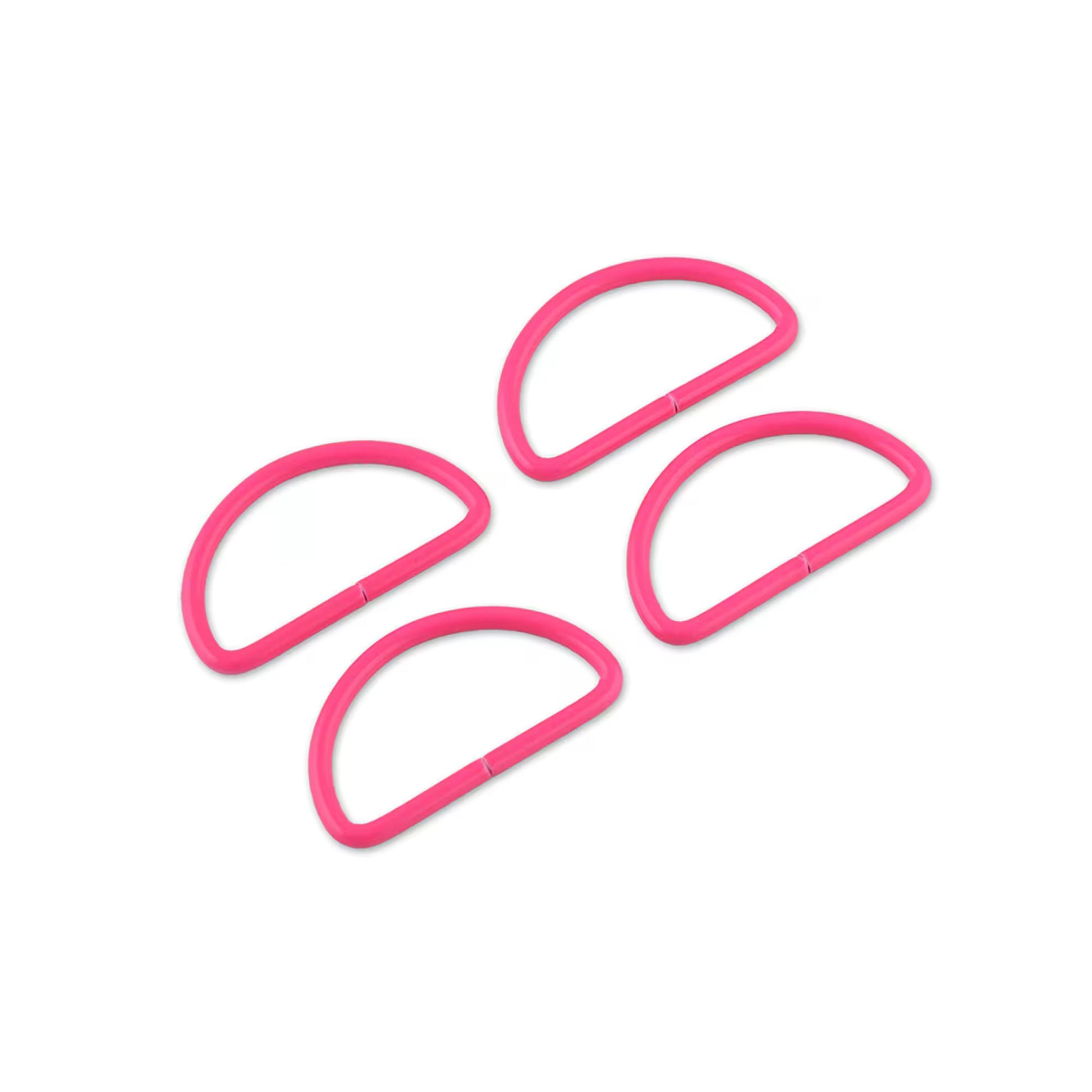 Tula Pink Neon Pink 1½" D-Rings x 4 by Sallie Tomato notions product photo SKU STS182NP