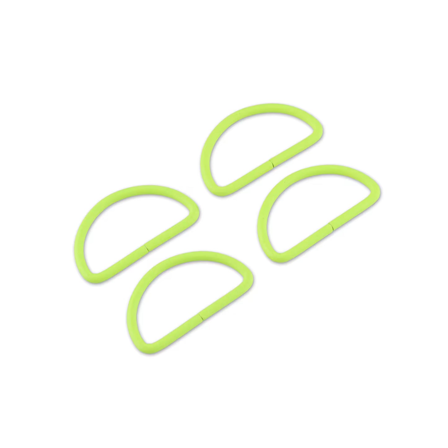 Tula Pink Neon Yellow 1½" D-Rings x 4 by Sallie Tomato notions product photo SKU STS182NY
