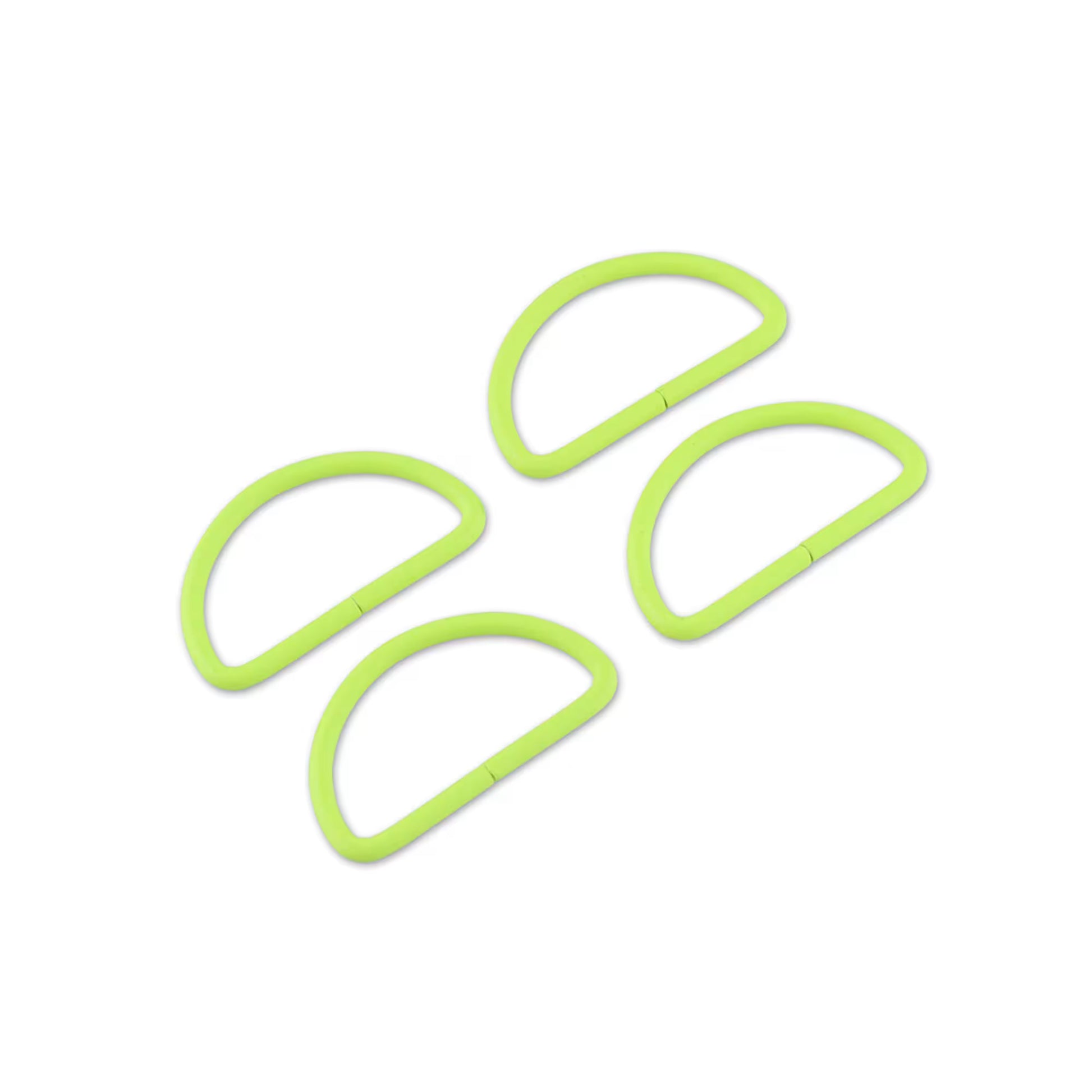 Tula Pink Neon Yellow 1½" D-Rings x 4 by Sallie Tomato notions product photo SKU STS182NY