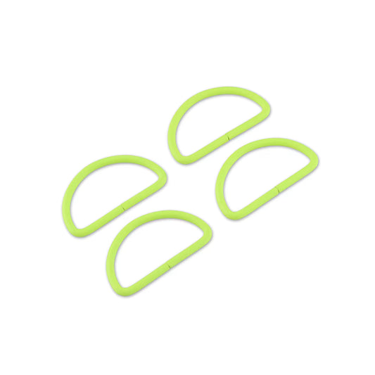 Tula Pink Neon Yellow 1½" D-Rings x 4 by Sallie Tomato notions product photo SKU STS182NY