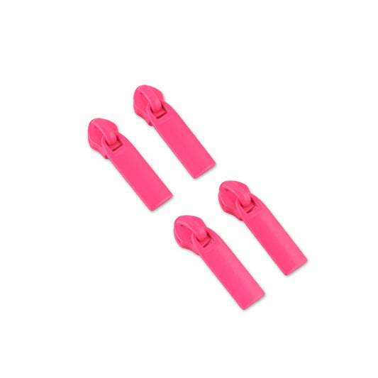 Tula Pink Neon Pink #5 Rectangle Zipper Pulls x 4 by Sallie Tomato notions product photo SKU STS183NP