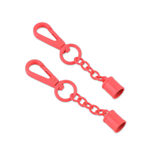 Tula Pink Neon Coral Tassel Caps x 2 by Sallie Tomato notions product photo SKU STS211NC