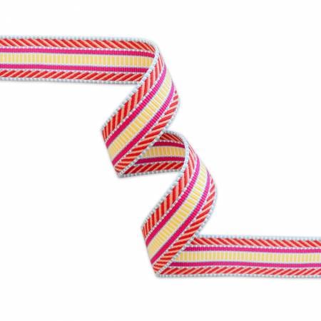 Sallie Tomato - Railroad Track Neon Webbing - 1-1/2" - STWMD-RRNE