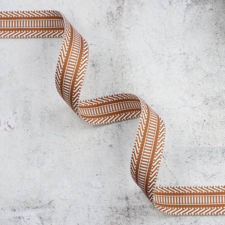 Sallie Tomato - Railroad Track Tan/White Webbing - 1-1/2" - STWMD-RRTW