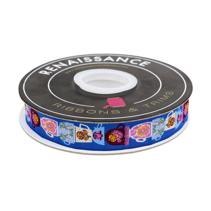 Hello Alice - Teacups - 7/8" width - by Sarah Watts - One Yard (Preorder)