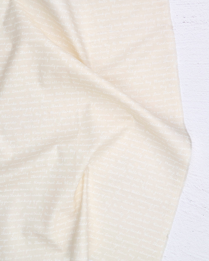 PREORDER - Salutations - Hello Goodbye in Natural - Rashida Coleman Hale - RS1096 11 - Half Yard
