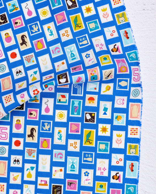 Salutations - Stampy in Lapis - Rashida Coleman Hale - RS1089 14 - Half Yard